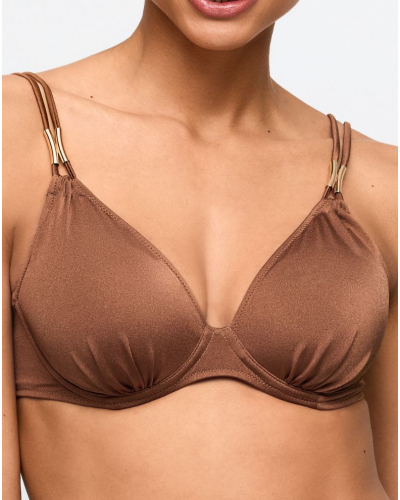 Padded bikini top heartshape Marie Jo Bain Hello Sunset (Sepia)