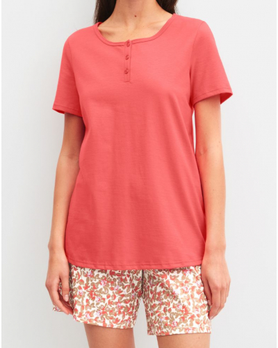 Pyjama court 100% Coton Bio Calida Flower Nights (Rose of Sharon)