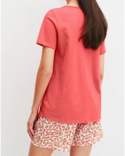 Pyjama court 100% Coton Bio Calida Flower Nights (Rose of Sharon)