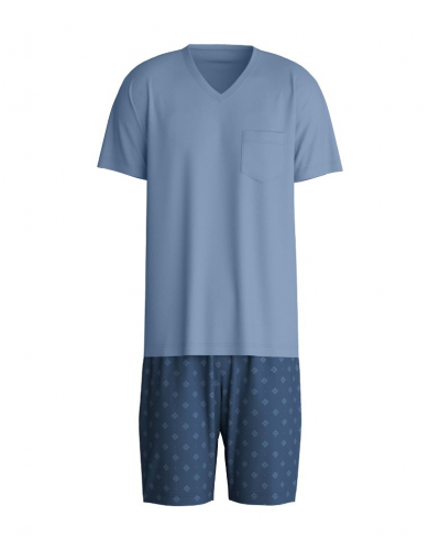 Short pajamas 100% Cotton Calida Relax Imprint (Coronet Blue)