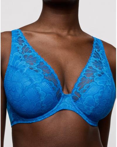 Prima Donna Twist Mocuto Plunge Half-Cup Bra (Blu Cina)