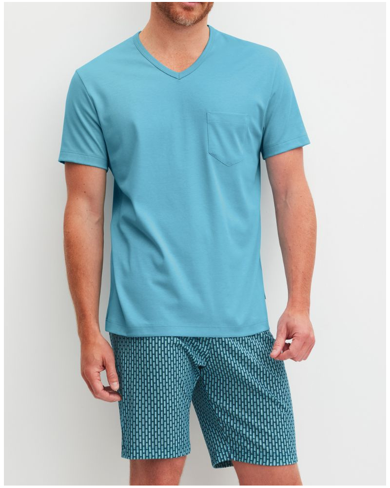 Pijama corto Calida Relax Streamline 1 (Retro Blue)