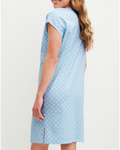 Nightdress 100% Cotton Calida Lovely Nights (Cascade Blue)