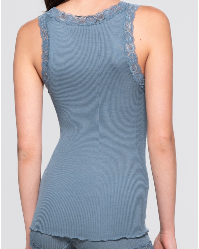 Tank topwool and silk lace leavers Oscalito 3410 (Zucchero)