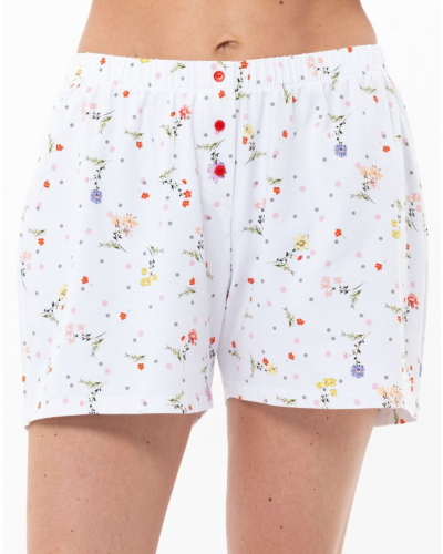 Pyjama short en Coton Jersey Le Chat Daisy (Blanc)