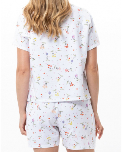 Pyjama short en Coton Jersey Le Chat Daisy (Blanc)