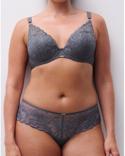 Soutien-gorge coque plunge Chantelle Fleurs (Fancy Grey)