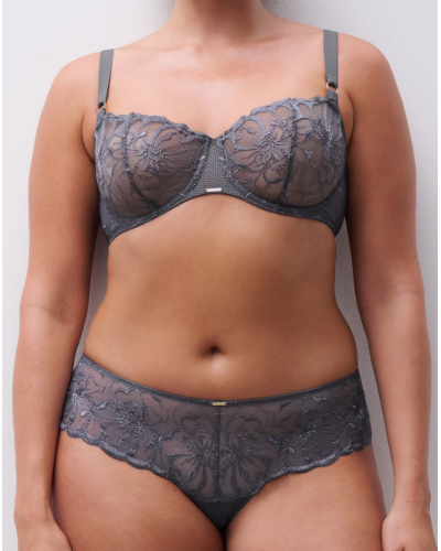 Sujetador corbeille balconette Chantelle Fleurs (Fancy Grey)