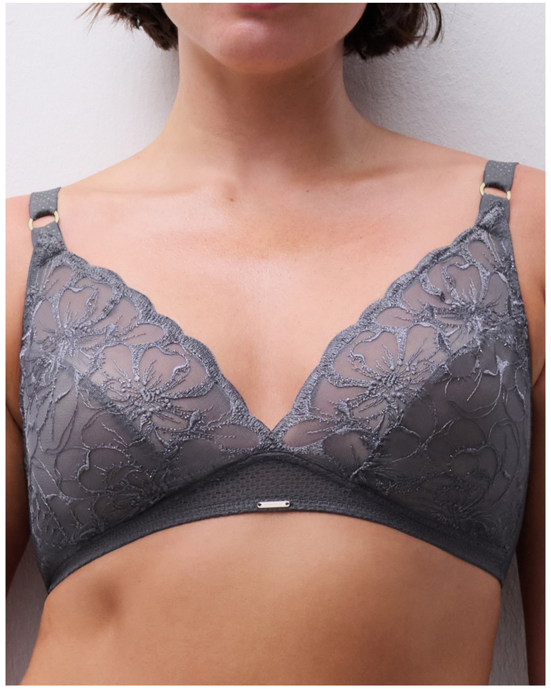 Wireless bra Chantelle Fleurs (Fancy Grey)