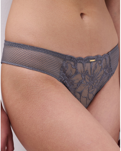 Tanga Chantelle Fleurs (Fancy Grey)