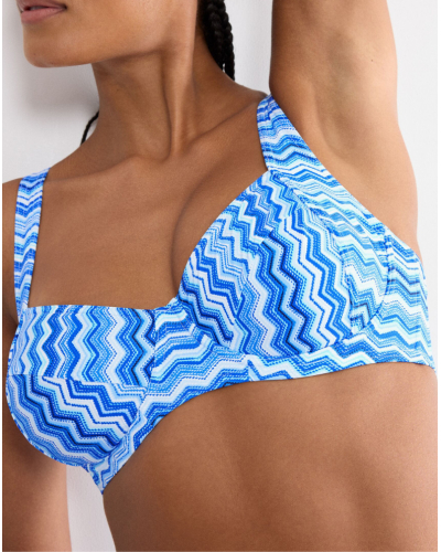 Sujetador de baño con aros Triumph Mix & Match Summer (Blue-Light Comb)