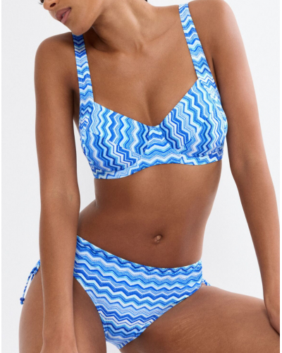 Soutien-gorge de bain emboitant Triumph Mix & Match Summer (Blue-Light Comb)