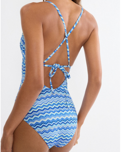 Maillot de bain une pièce triangle Triumph Mix & Match Summer (Blue-Light Comb)