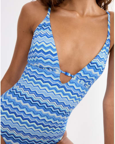 Maillot de bain une pièce triangle Triumph Mix & Match Summer (Blue-Light Comb)