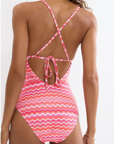 Maillot de bain une piece triangle Triumph Mix & Match Summer (Orange-Light Comb)