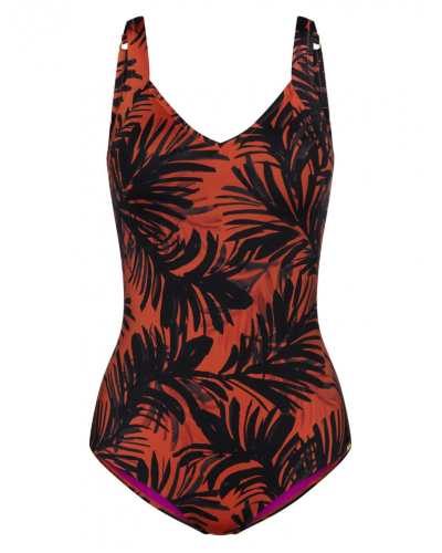One-piece swimsuit Triumph Summer Palm (BrownDark Comb)