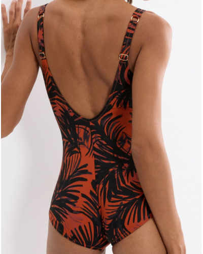 Bañador de una pieza Triumph Summer Palm (BrownDark Comb)