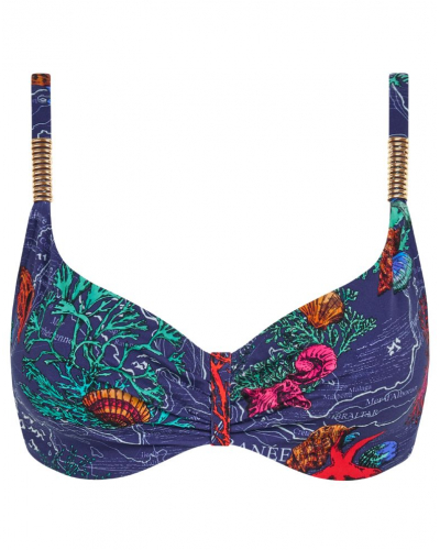 Soutien-gorge de bain armatures enveloppant Chantelle Icon (Dark Mediterranean)