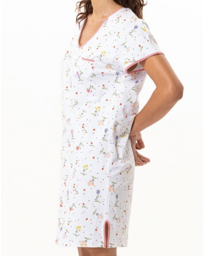 Camisón de algodón jersey Le Chat Daisy (Blanco)