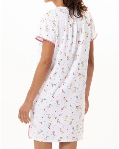 Cotton Jersey Nightdress Le Chat Daisy (White)