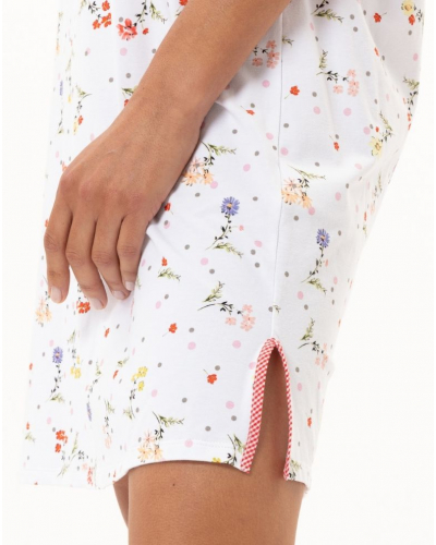 Cotton Jersey Nightdress Le Chat Daisy (White)