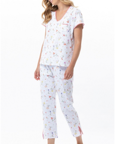 Cotton Jersey Pyjama Le Chat Daisy (White)