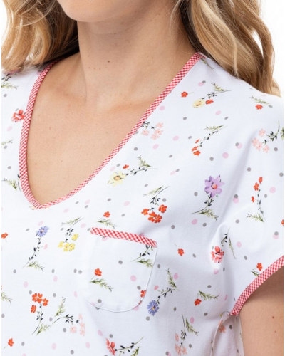 Pyjama en Coton Jersey Le Chat Daisy (Blanc)