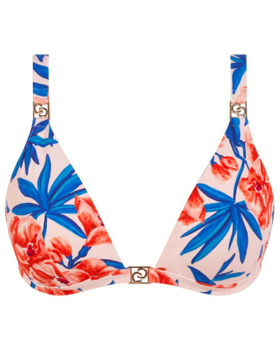 Top de bikini triangular sin aros con copas Spacer Chantelle Sauvage (Fleur de laurier)
