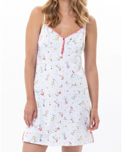 Cotton Jersey Nightie Le Chat Daisy (White)