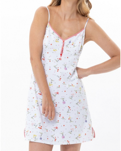 Cotton Jersey Nightie Le Chat Daisy (White)