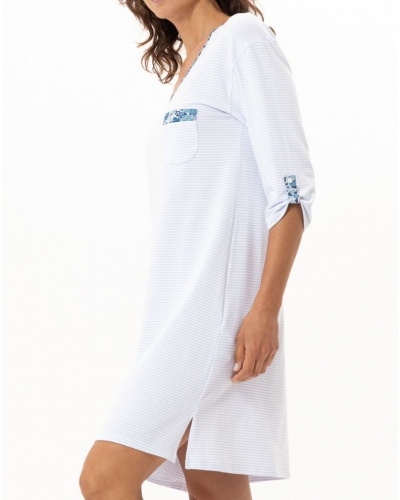 Cotton Jersey Nightdress Le Chat Garden (Ciel)