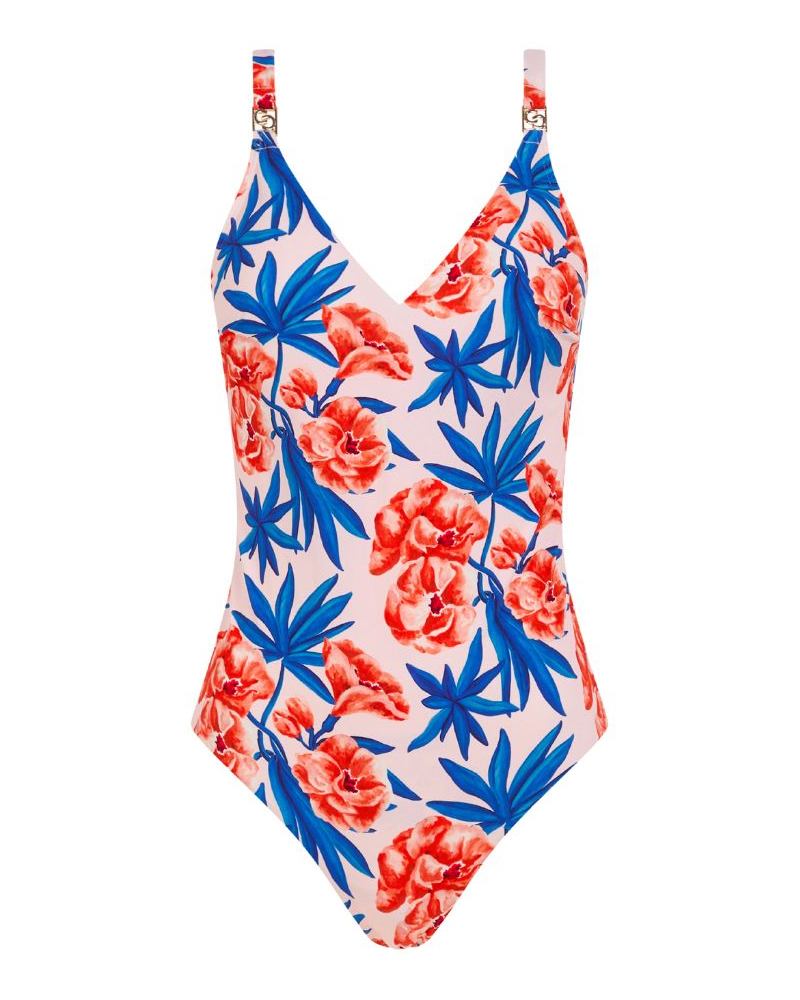 Bañador de una pieza triangular sin aros con copas Spacer Chantelle Sauvage (Fleur de laurier)