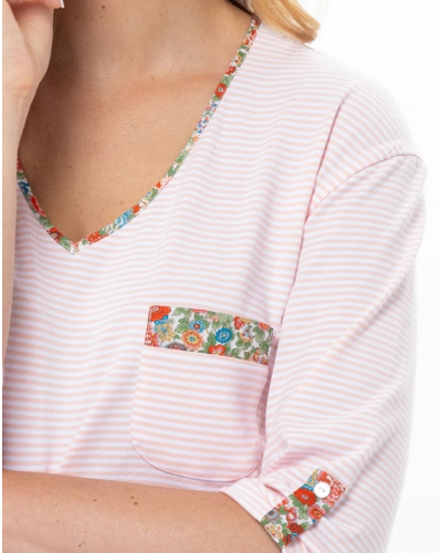 Camisón de algodón jersey Le Chat Garden (Rose)