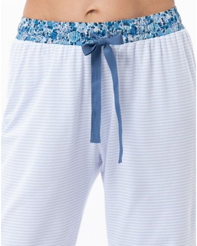 Pyjama en Coton Jersey Le Chat Garden (Ciel)