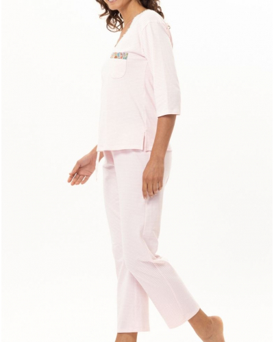 Cotton Jersey Pyjama Le Chat Garden (Rose)