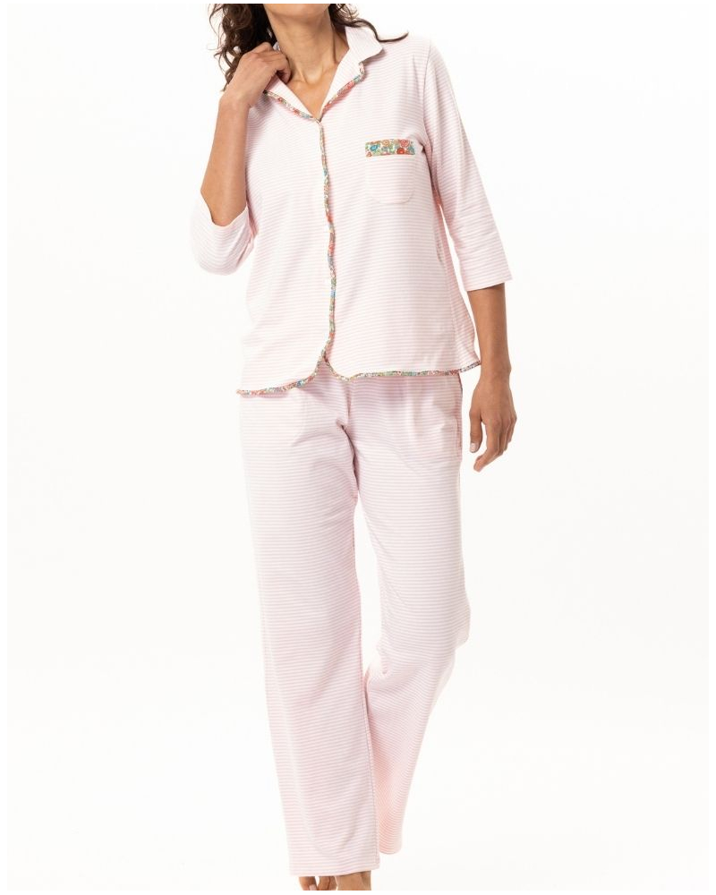 Pijama de algodón jersey Le Chat Garden (Rose)