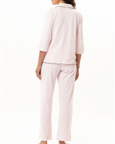Cotton Jersey Pyjama Le Chat Garden (Rose)