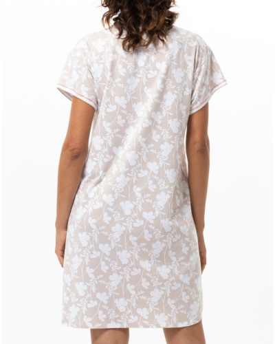 Cotton Jersey Nightdress Le Chat Siesta (Blanc/Beige)