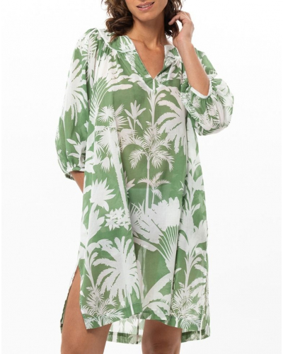 Kaftan 100% Cotton Le Chat Bronzette (Feuillage)