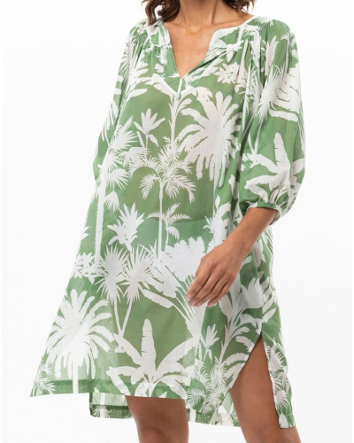 Kaftan 100% Cotton Le Chat Bronzette (Feuillage)