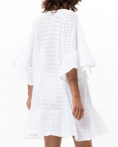 Kaftan en Coton Le Chat Paillette (Blanc)
