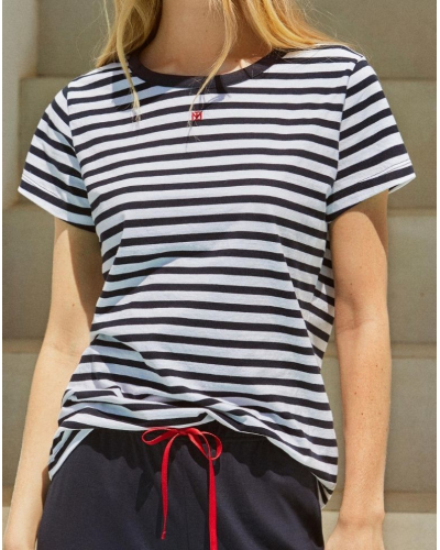 Pyjama pantalon trois-quarts 100% Coton Impetus Navvy (NB028)