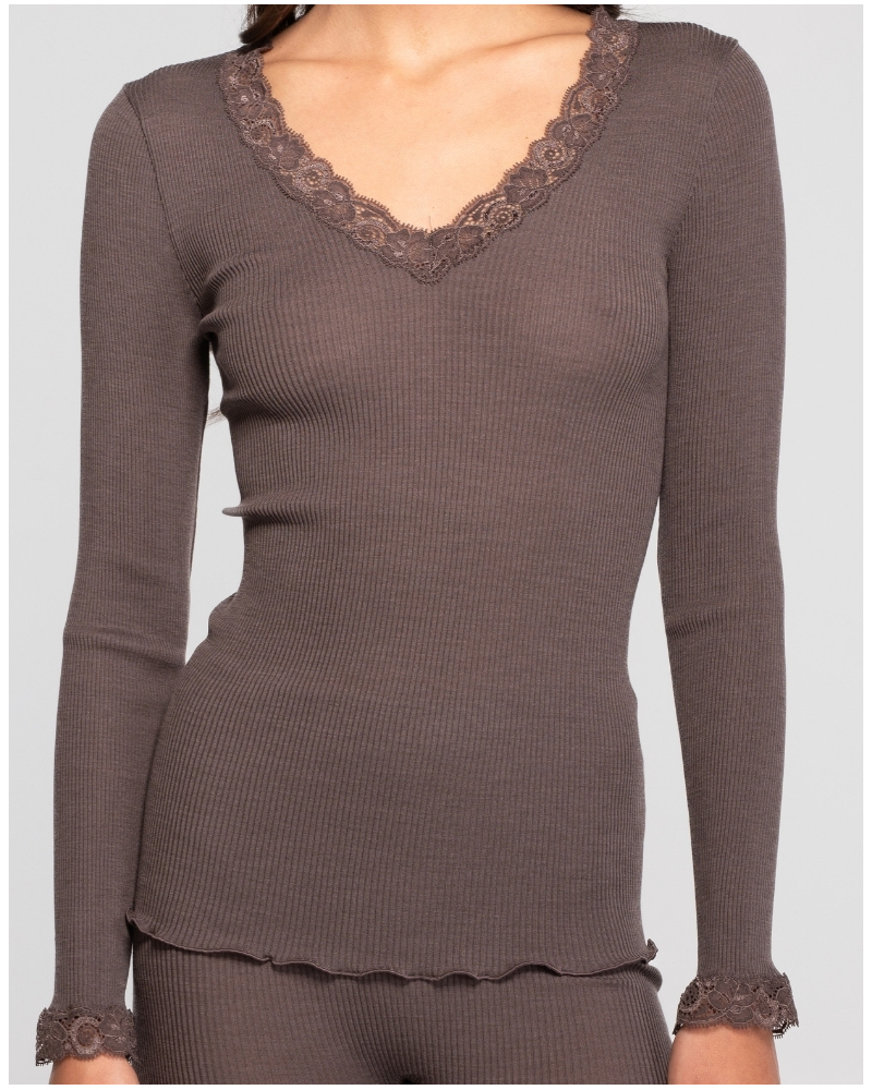 Top de manga larga lana y seda Leavers Oscalito 3404 (Taupe)