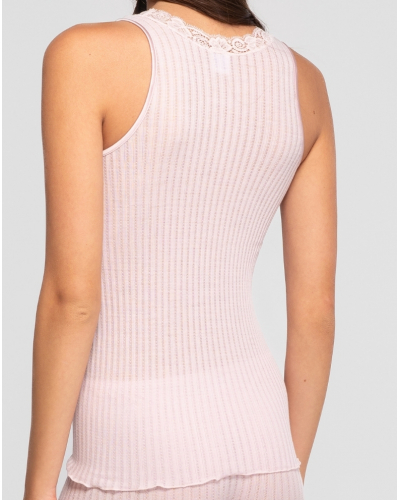 Camiseta de tiranteslana y seda Leavers Oscalito 7648 (Rosewood)