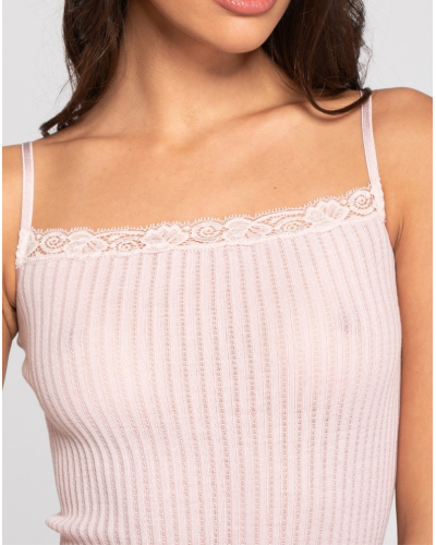 Top wool and silk Leavers Oscalito 7646 (Rosewood)