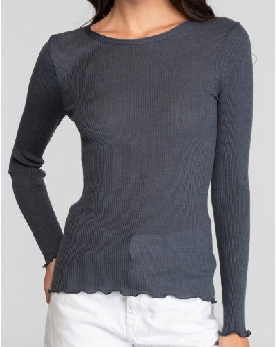 Maillot de corps col rond laine et soie Oscalito 3446R (Tempesta)