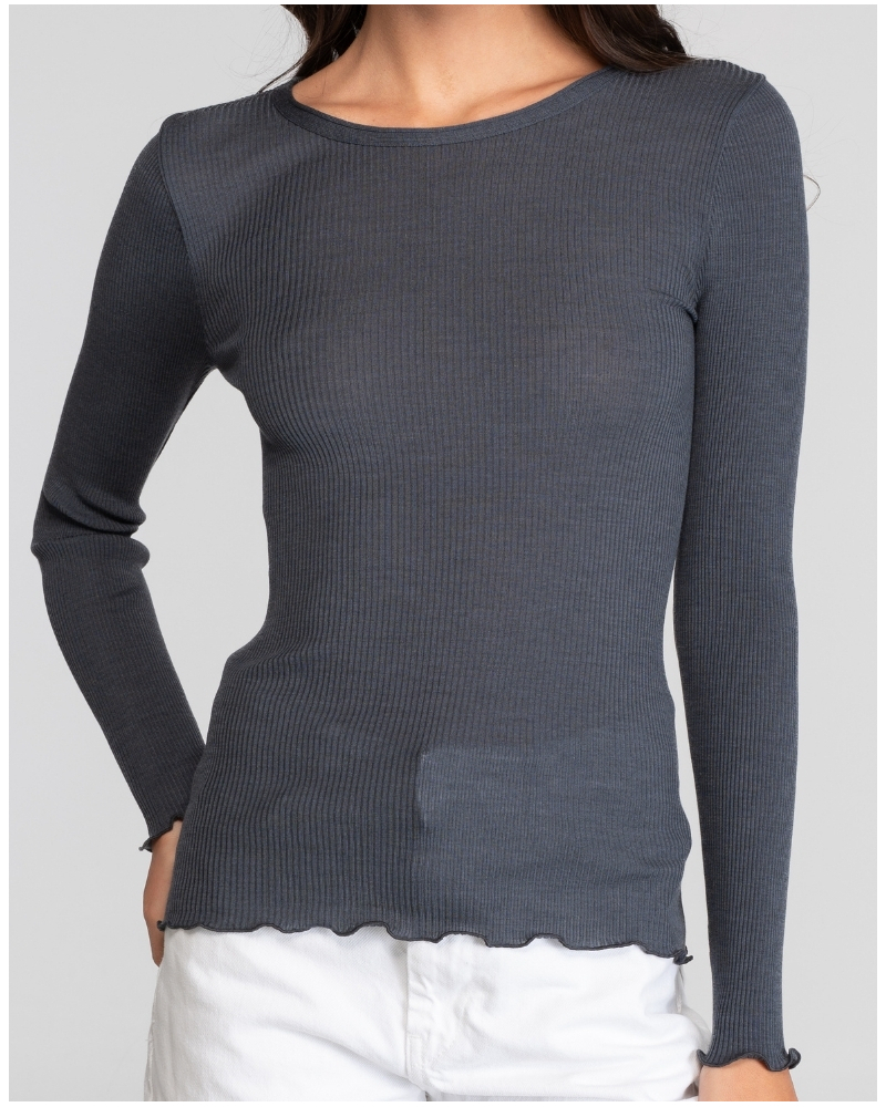 Round Collar Top wool and silk Oscalito 3446R (Tempesta)