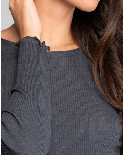 Round Collar Top wool and silk Oscalito 3446R (Tempesta)