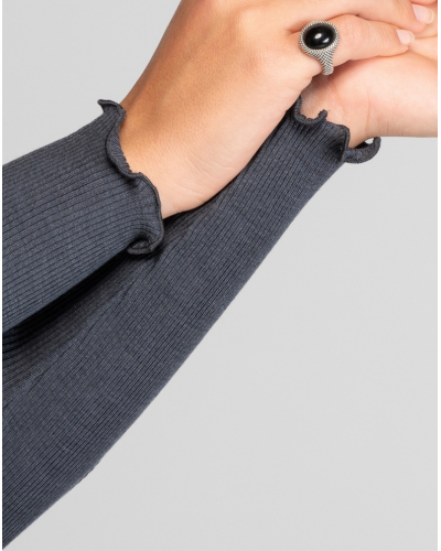 Round Collar Top wool and silk Oscalito 3446R (Tempesta)