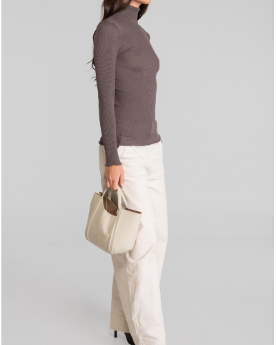 Sweater turtleneck wool and silk Oscalito 3438 (Taupe)